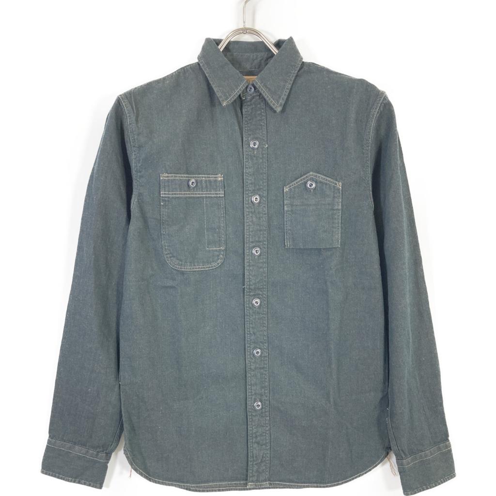 RRL 25Edelstahl 782959630001 Metallknopf Indigo Denim Arbeitshemd Oberteile XS IndigoUsed