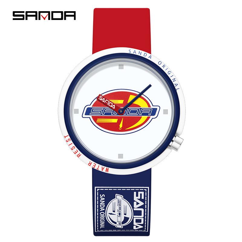Sanda Creative Quartz Cosplay Watch - Unisex Silicone Fashion for Youth & Students