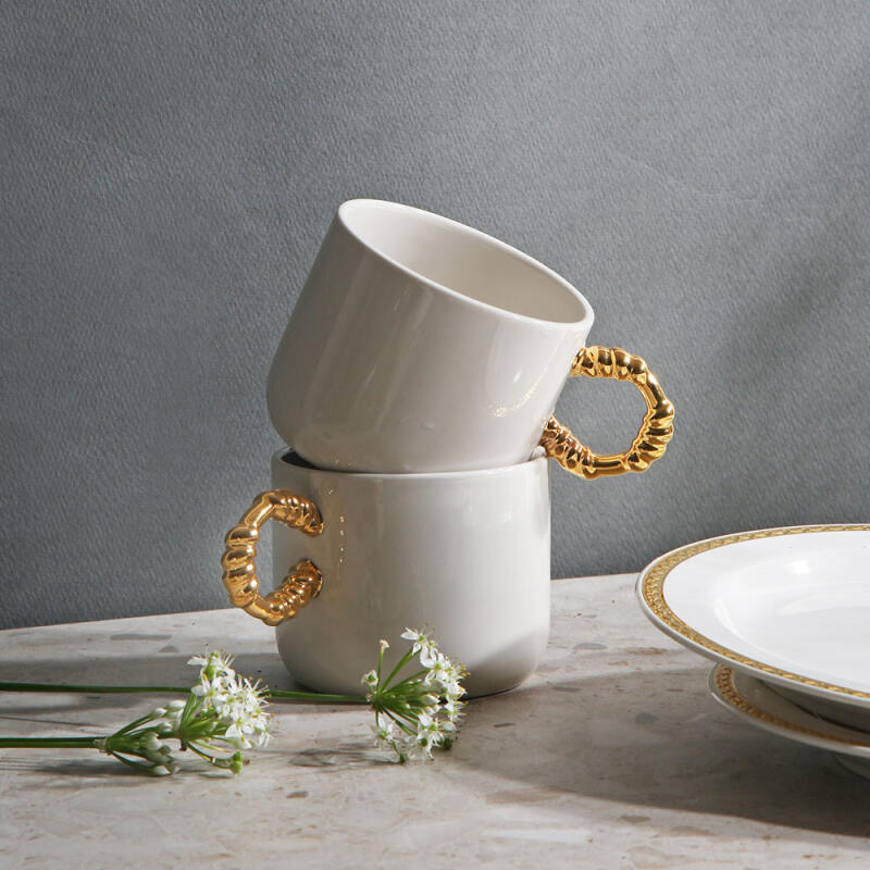 [J TABLE] Loader 24K Gold Chain Ceramic Mug