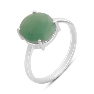 Silver Ring with Natural Emerald, Product Weight 2.56 G (2172352)