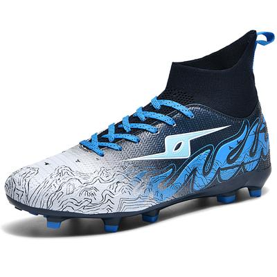 Football Boots Are Lace-up High Elastic Socks Training Artificial Grassland Outdoor Sports Training Football Shoes