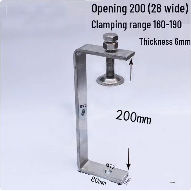 C304 Tiger Claw U-Shaped Stainless Steel Pipe Clamp