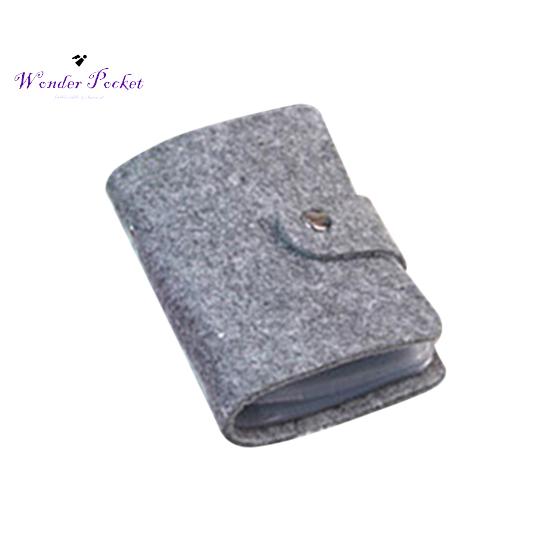 

Винтажный женский и мужской ID-держатель на пуговицах для кредитных карт, кошелек-органайзер, подарок светло-серый