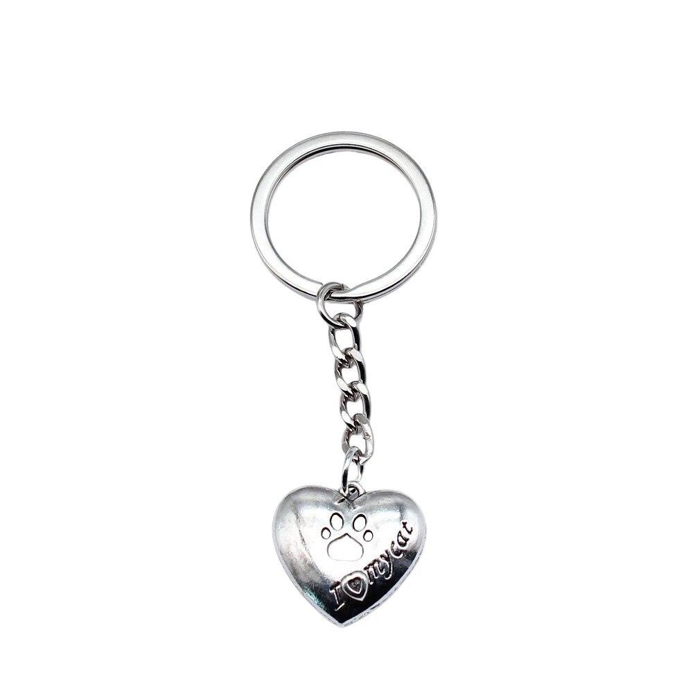 I Love Tags Keychains Decoration Popular Vintage Jewelry Ring Size 28Mm