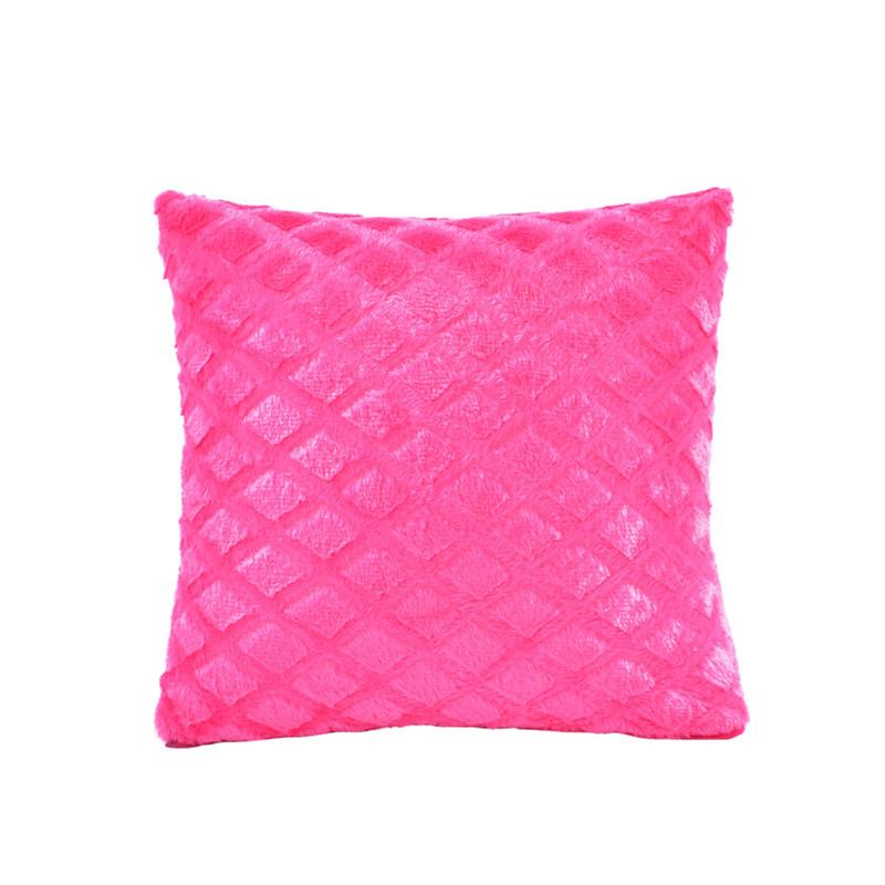 43x43cm Weiche Plüsch Quadratische Kissenhülle Uni Farbe Dekoration für Zuhause Wohnzimmer Sofa Stuhl Sitz
