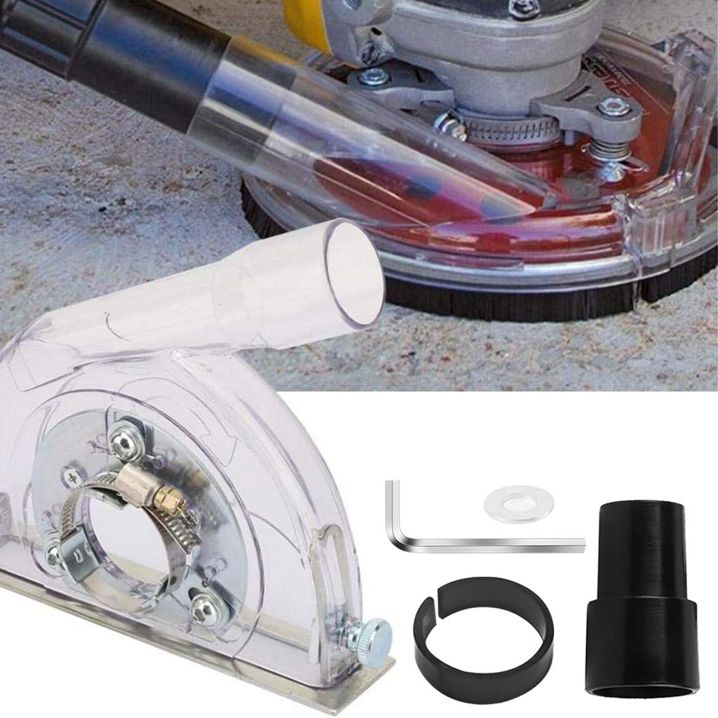 Grinding Cover Dust Extractor Cutting Guard 4" 5"  Professional Angle Grinder Guard with Attachments Transparent Durable