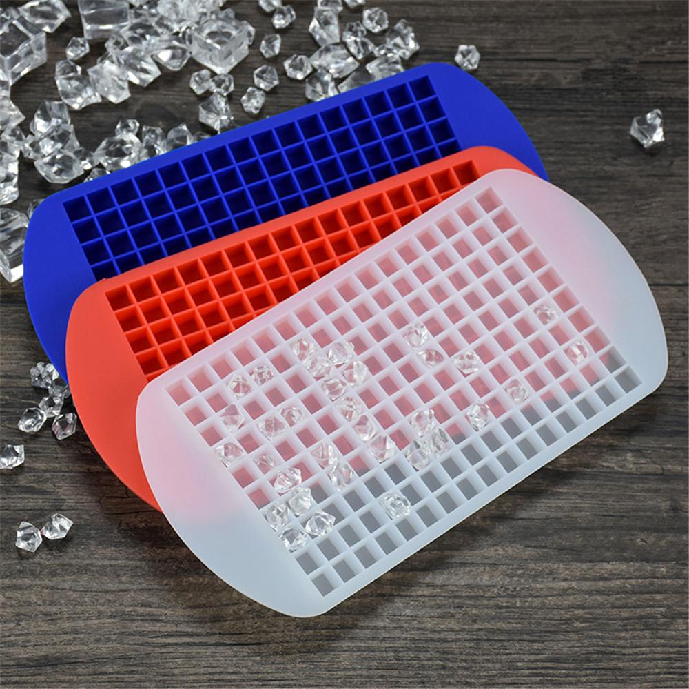 160 Grids Ice Mold Silicone Ice Cube Tray Mould Shape Ball Small Ice Cube Mold Square Shape Silicone Ice Cubes Maker Barware белый