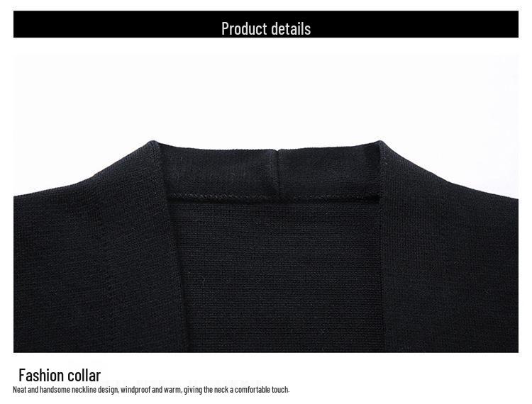 Men's Slim-Fit Knitted Cardigan - Korean Style Fashionable Long Sleeve Sweater Jacket for Spring/Autumn 2025.