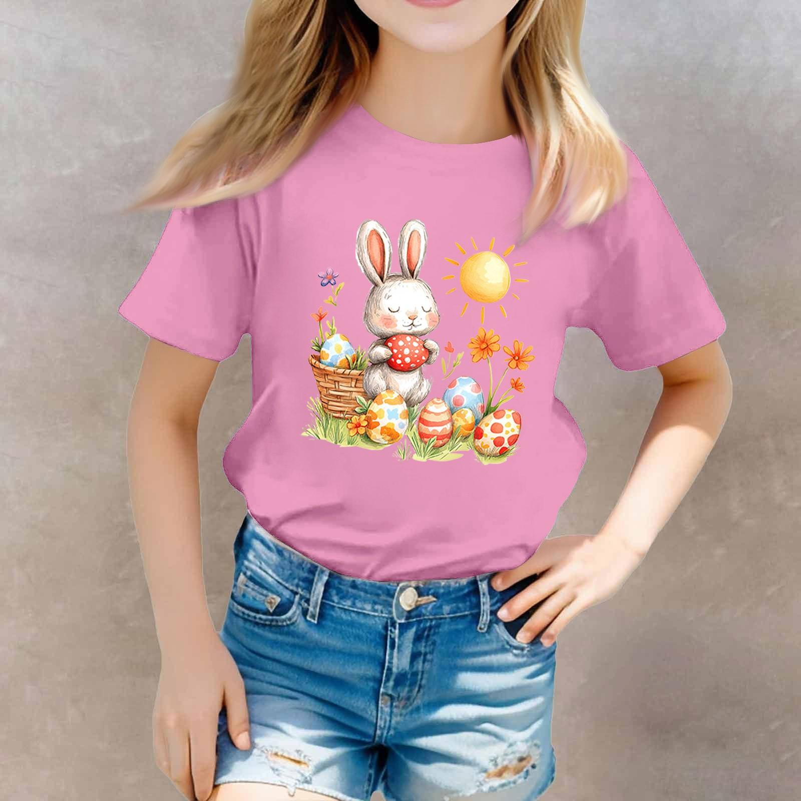 

Футболки для малышей, девочек и мальчиков, детские футболки с короткими рукавами и принтом для мальчиков и девочек 110 розовый