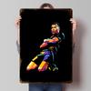Football Player Pop Art Tinplate Poster Customized Wall Art Vintage Metal Signs Retro Tin Plaque for Office Decoration Gaming