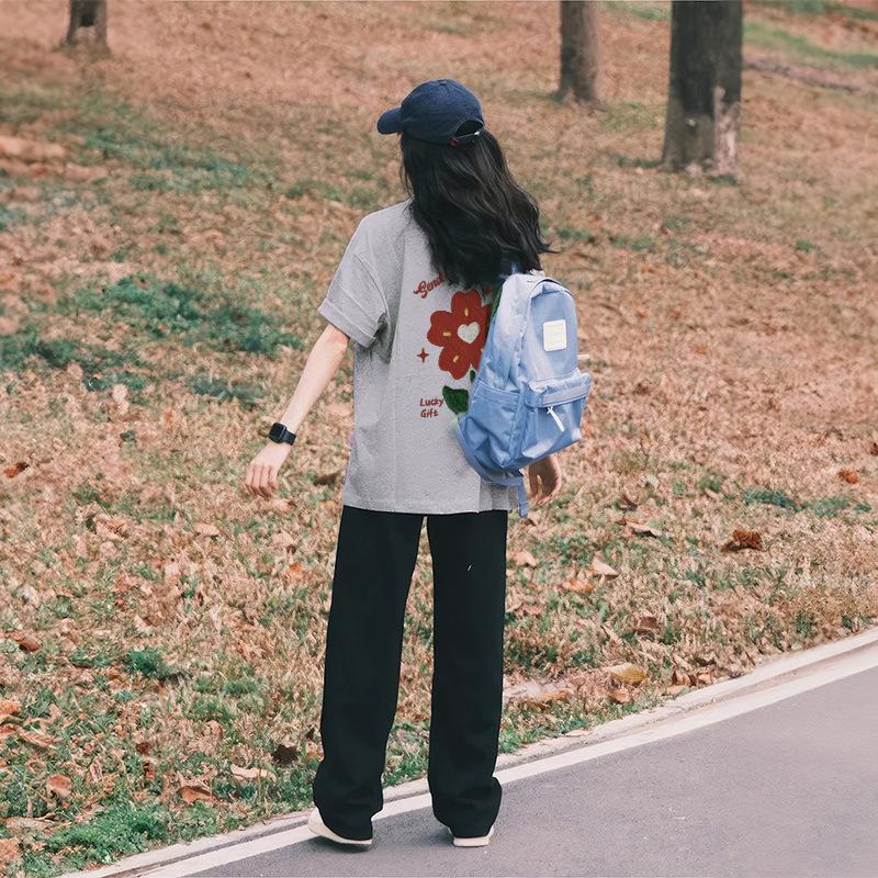 Summer Floral Printed Casual Fashion Cotton Tee Women Short Sleeve Pullover Top Female Vintage All-match T-shirt