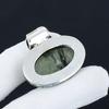Natural Prehnite Gemstone Silver Pendant In 925 Sterling Silver- Handmade Design, Everyday Wear Jewelry, Antique Pendant Birthday Gifts