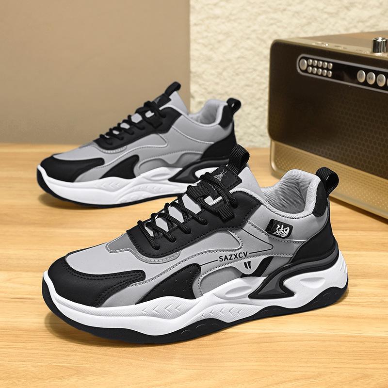 Men's Shoes 2026 New Spring Fashion Sports Running Dad Shoes Versatile Leather Breathable Casual Shoes NK115
