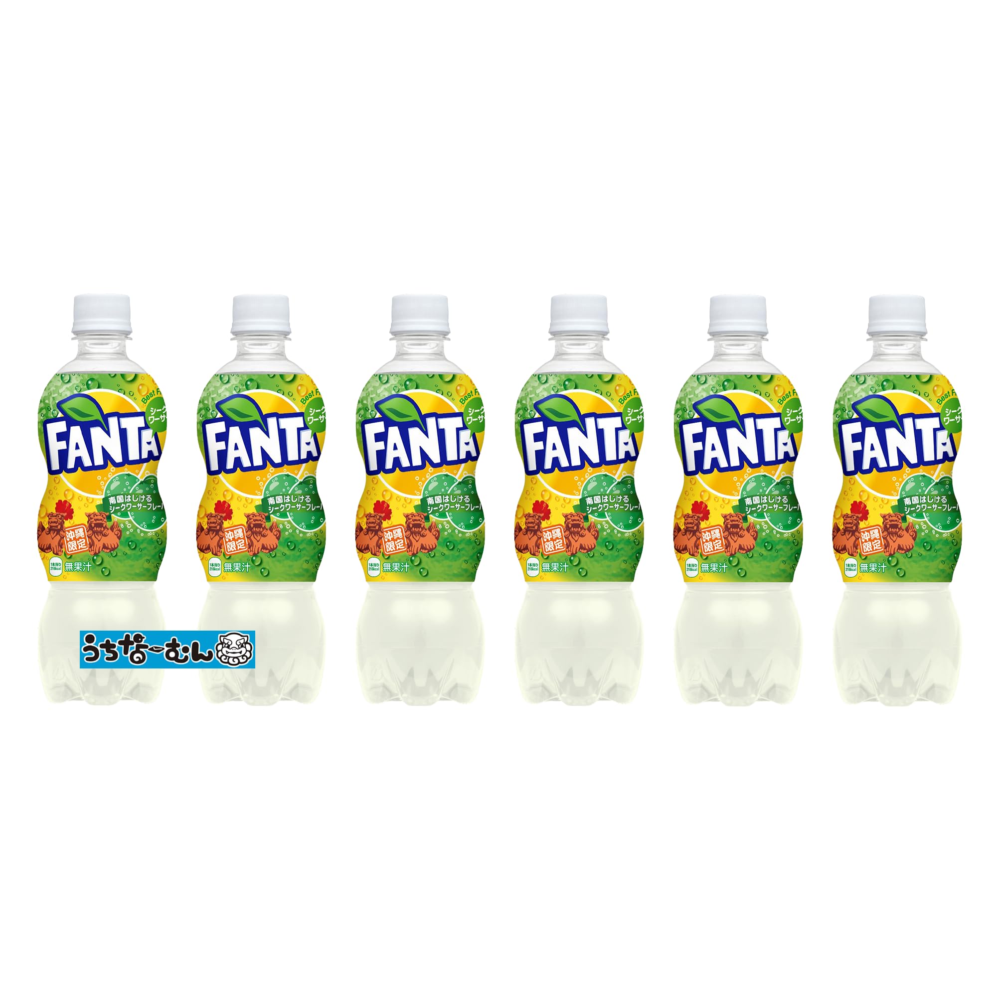 

Okinawa Limited Fanta Shikuwasa 6 бутылок Учинамун наклейка Coca-Cola +