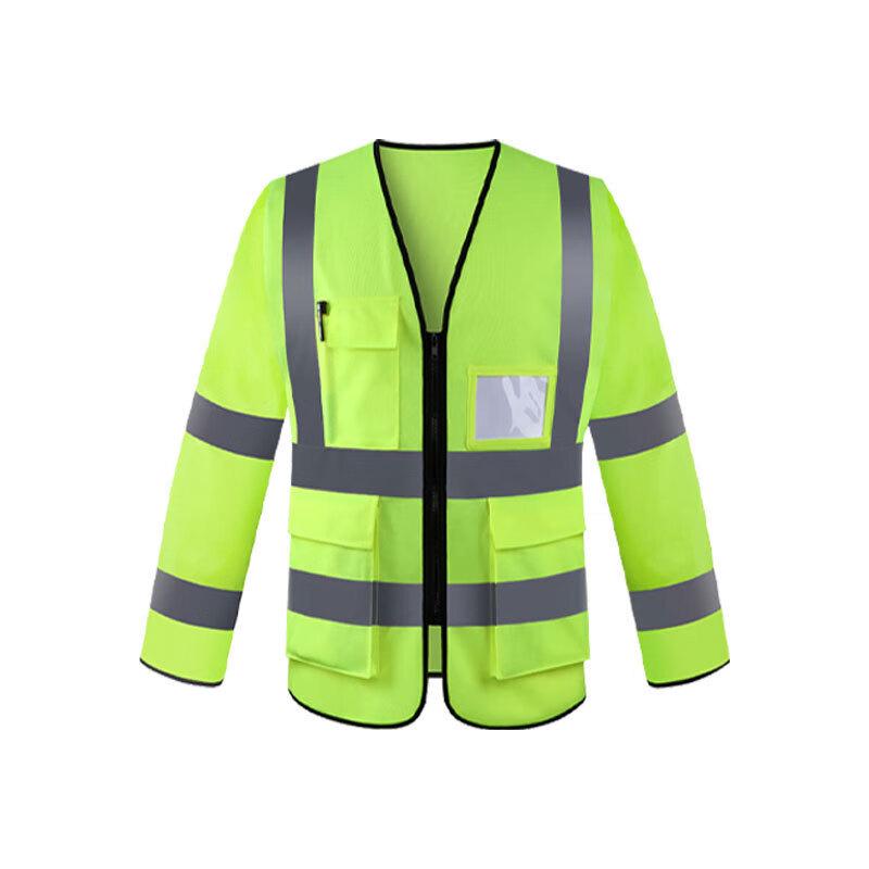 OLOMM Safety Long-Sleeved Reflective Work Vest Standard Fit