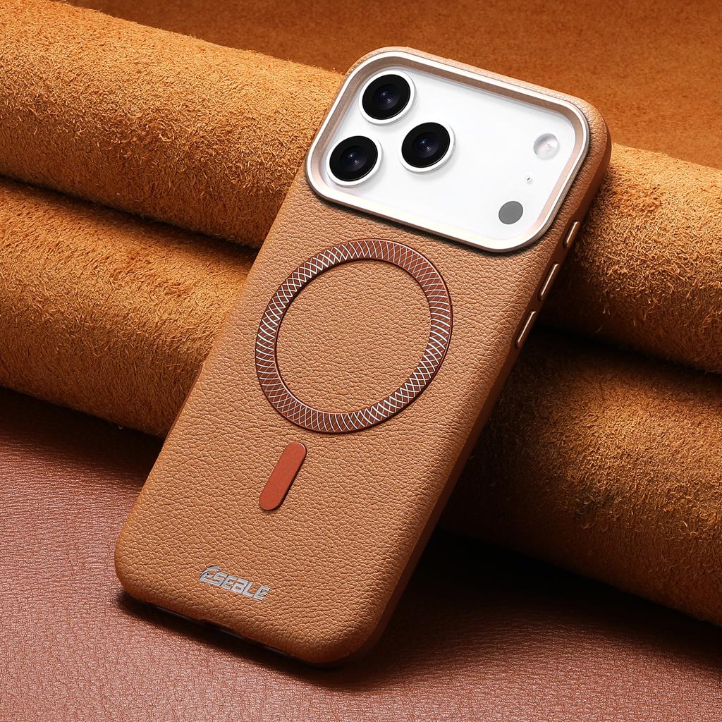 Trendy Matte PC For Magsafe Phone Case For iPhone 17 16 15 14 13 Pro Max Magnetic Wireless Charge Metal Button Shockproof Cover