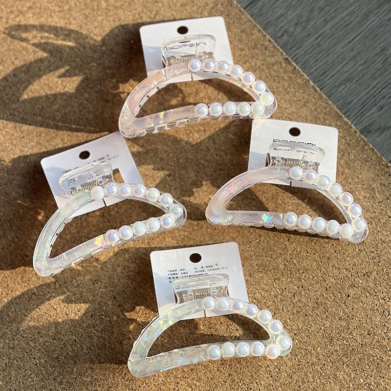 Iridescent Mermaid Tail Gradient Claw Clip for Thick Hair - Large, High-End Mermaid Princess Design