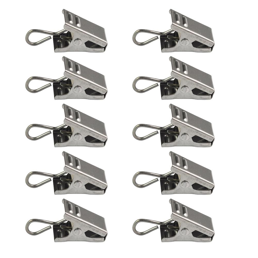 100Pcs Stainless Steel Drapery Crocodile Clip Hanging Drapes Clamp  Display Photos