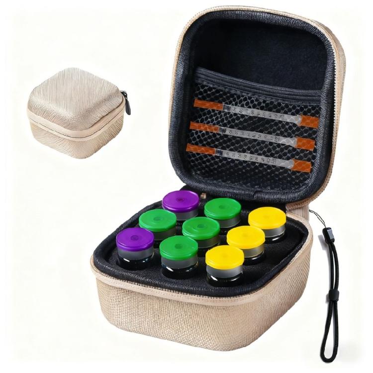Shockproof Travel Supply Case Stores 9 Cooling Vials Securely Leakproof Refrigerator Organizers for Vials Storage