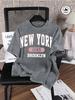 New York City Brooklyn  Print Washed TShirt Mens Cotton Oversized T Shirts Casual Short Sleeve ONeck Tops Summer Male Tees