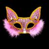 Masquerade Mask Foxes Mask Halloween Costume Mask Sequins Cats Mask Half Face Mask for Party