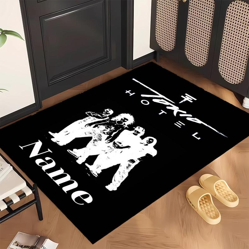 Tokio Hotel (1) Personalized Name Office Carpet Stylish Decor for Living Room Bedroom Kitchen