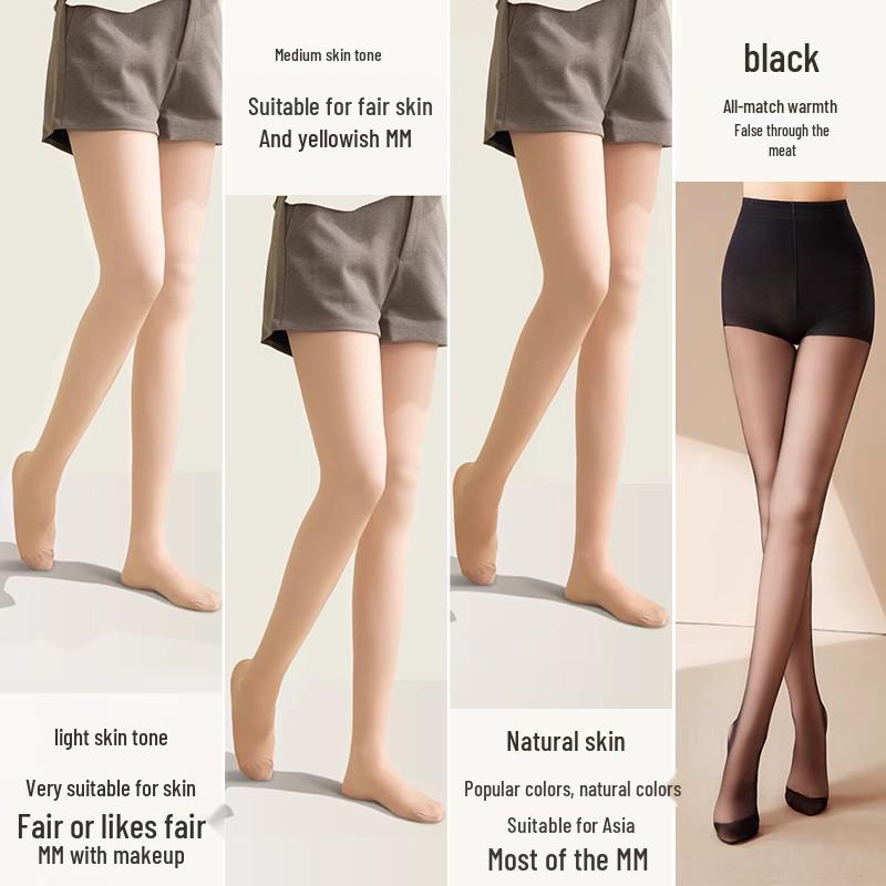 Xu Lu Inspired Women's Sheer Black Velvet Leggings for Autumn/Winter