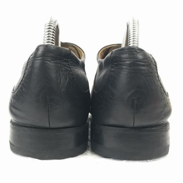 GEOX Italy leather wingtip 26.0 black dress business shoes(USED)