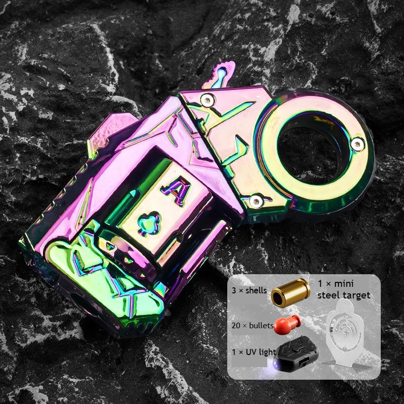 Металевий сплав Іграшковий пістолет з викидом гільз Набір Весела стрільба Сенсорна іграшка Зняття стресу EDC Гаджет для офісного столу Подарунок для хлопчиків та дорослих