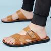 Mode Bequem Outdoor Halbschlepp Freizeitspaziergang Strand Flats Waten Aquaschuhe Neuankömmling Herren Leder Pantoletten Weiche Slipper