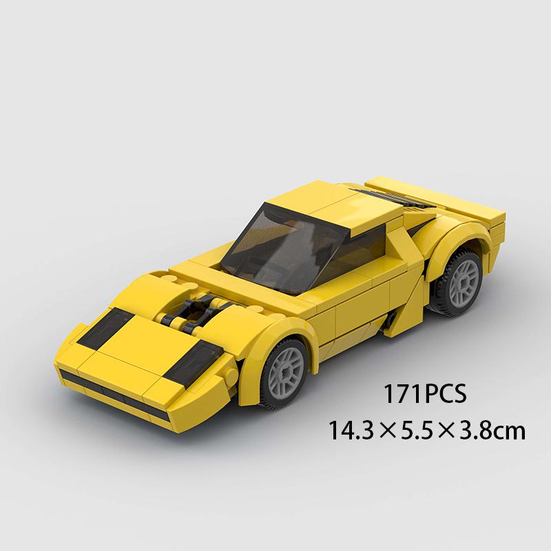 MOC City Speed Sport Racing Car Model Building Blocks Convertible Super Race Bricks Rally Vehicle Toy Technical Christmas Gift