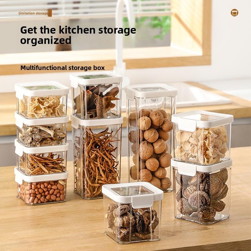 Kitchen Sealing Storage Container With Transparent Pet Material For Food Organization And Freshness