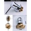 Concealed Basin Faucet Wall Mounted Hot and Cold Mixer Solid Brass 360 Swivel Spout Bathroom Water Tap