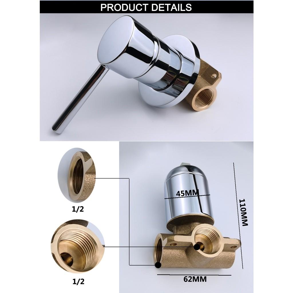 Concealed Basin Faucet Wall Mounted Hot and Cold Mixer Solid Brass 360 Swivel Spout Bathroom Water Tap