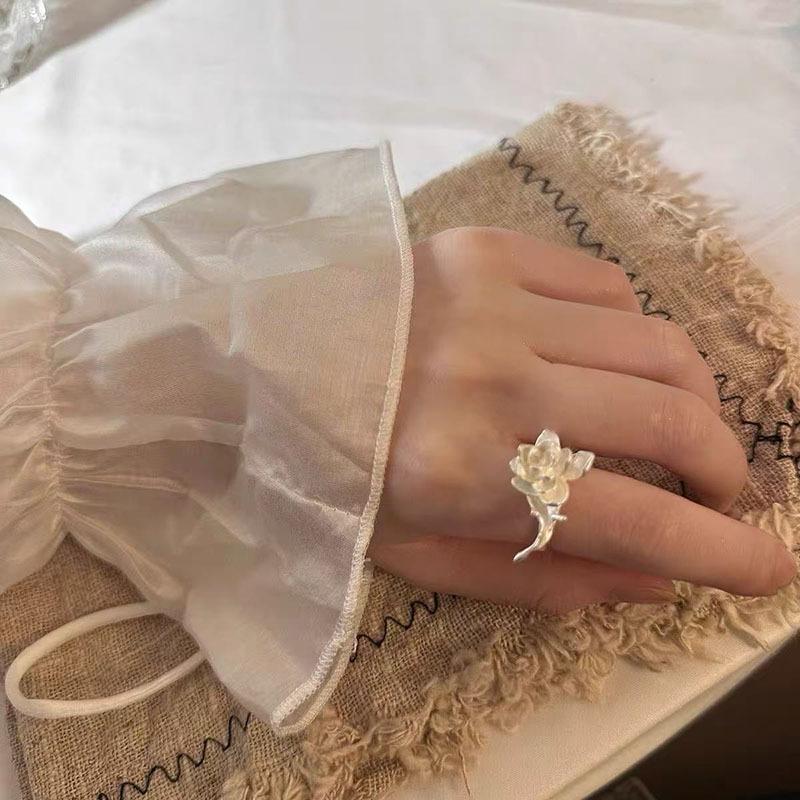 Adjustable Heart Ring: Women's 925 Sterling Silver, Retro Minimalist Style, Index Finger Fashion