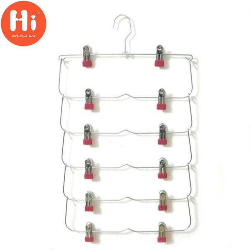1 шт многослойные вешалки для одежды с 12 зажимами держатель для стойки для хранения розы красного 2715₽