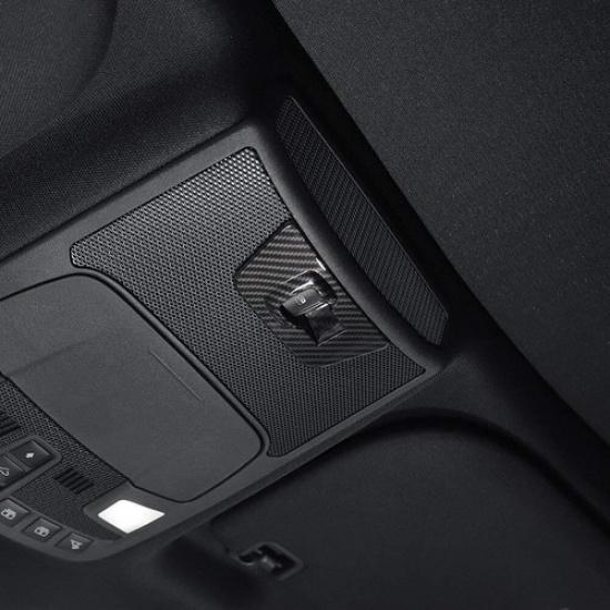 Rear Small Window Lift Panel Switch Cover Trim For Ford F150 15+ Carbon Fiber