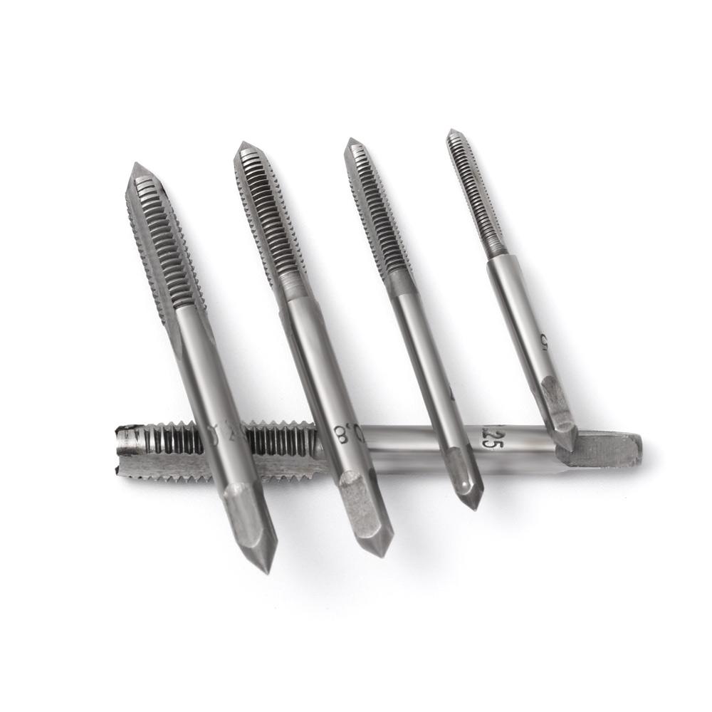 6Pcs Metal Working Machine T-handle Drill Bit Metric Chuck Set Tap Wrench Screw Thread