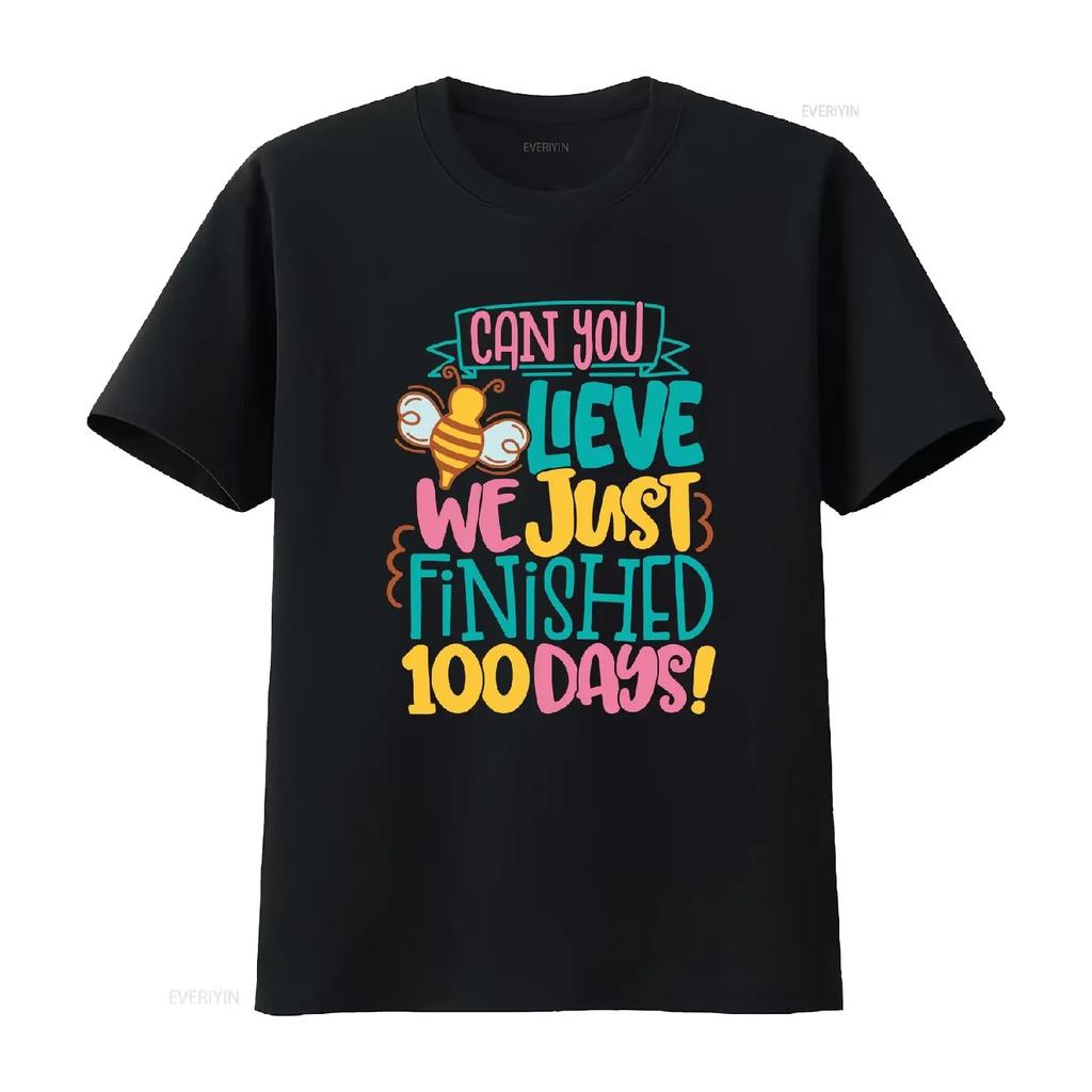 Funny Kids T Shirt 100 Days of School Cute Clothing Celebration Outfit Teacher Brighter vintage Washed Top For Everyday Wear