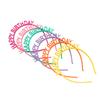 Candy Color Happy Birthday Headbands with Teeth Plastic Hair Hoops Bands Clasps Party Decoration Tiara Crowns Accessories