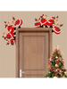 Christmas1pcs Christmas Door Frame Decoration - Funny Santa Claus and Elk Wooden Pendant Suitable For Doors, Walls, and Windows