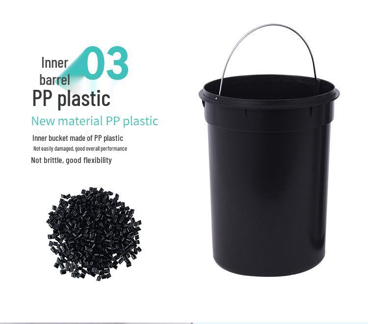 Stainless Steel Flip-Top Trash Can: Silent, Soft-Close, Foot-Operated Bin for Bathroom or Kitchen.