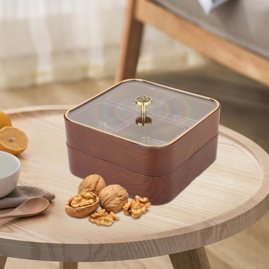 Dried Fruit Tray with Lid Dry Fruit Platter Tray Snack Serving Plate Dishes Food Storage Container Box for Nuts Dinner Table