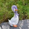 2Pcs Resin Duck Statue, Lightweight Waterproof Sun-Resistant Garden Decoration, Cartoon Style Duck Figurine for Home Courtyard Balcony Windowsill