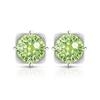 925 Sterling Silver Light Luxury Simple Crystal Zircon Square Round Bud Women's Earrings Birthday Party Anniversary Gift