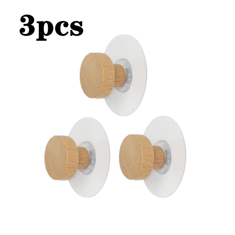 1-4pcs Wooden Hook Geometric Shape Wood Wall Hook Punch Free Wooden Coat Peg Coat Hanger for Hanging Clothes Hat Scarves Towel