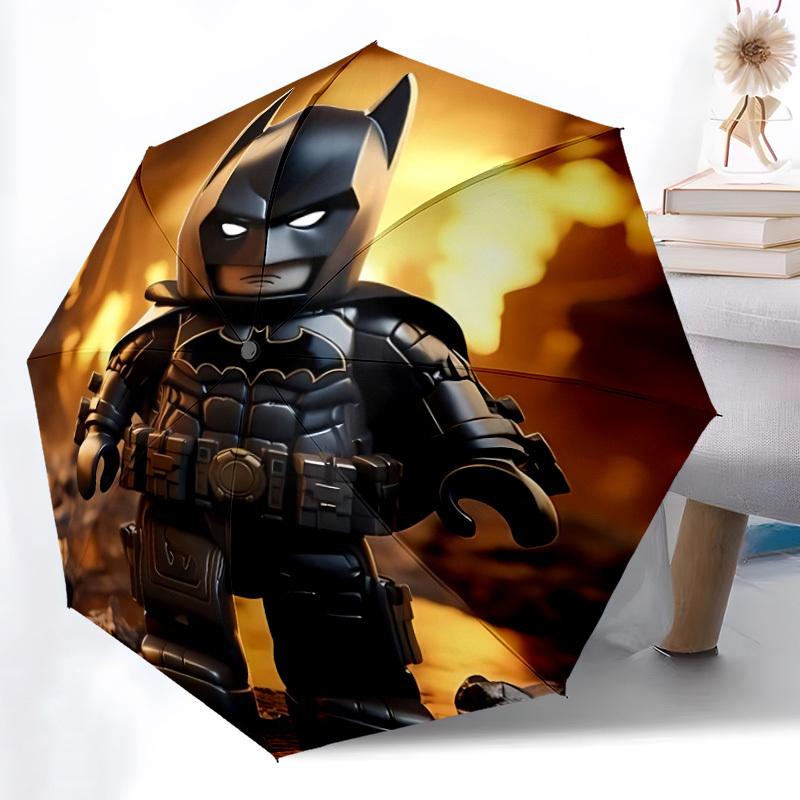 1pc Lego Batman Automatic Open/Close Folding Umbrella, Windproof 8-Rib Construction, Lightweight Travel Umbrella for Women/Men 42