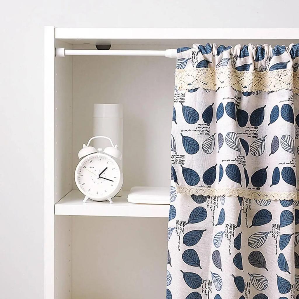 1 ks - Teleskopická tyč bez vrtání, instalace, multifunkční mini úložná teleskopická tyč - bílá