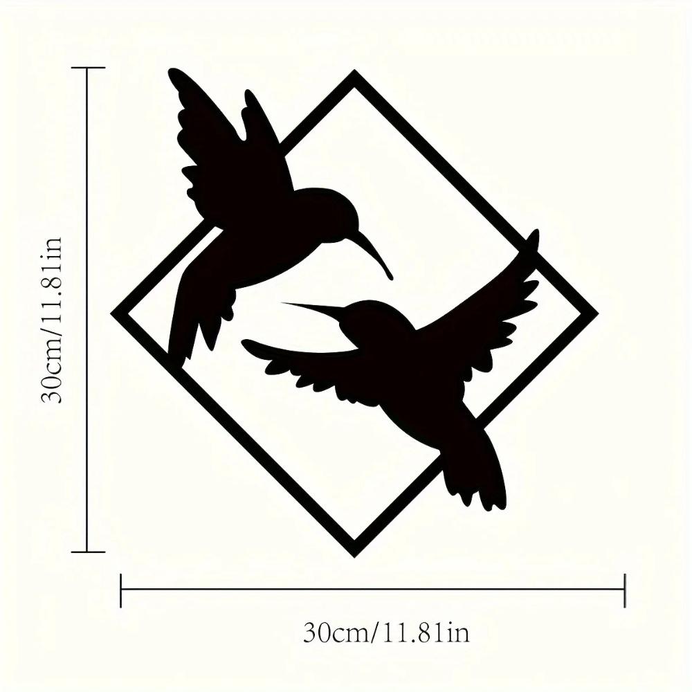 1 Stück Metallvogel-Wandkunst, moderne Wanddekoration für Zuhause, Badezimmer und mehr | Elegantes Metall-Hängebild | Einzigartige Geschenkidee