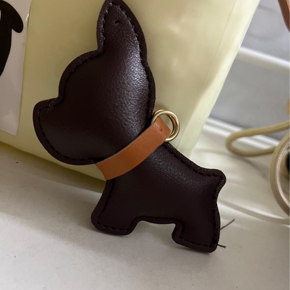 Kluczyki do Breloka z Wisiorkiem Buldoga DIY - Modny Skórzany PU Brelok do Kluczy Samochodowych Psa, Stylowy Fajny Design